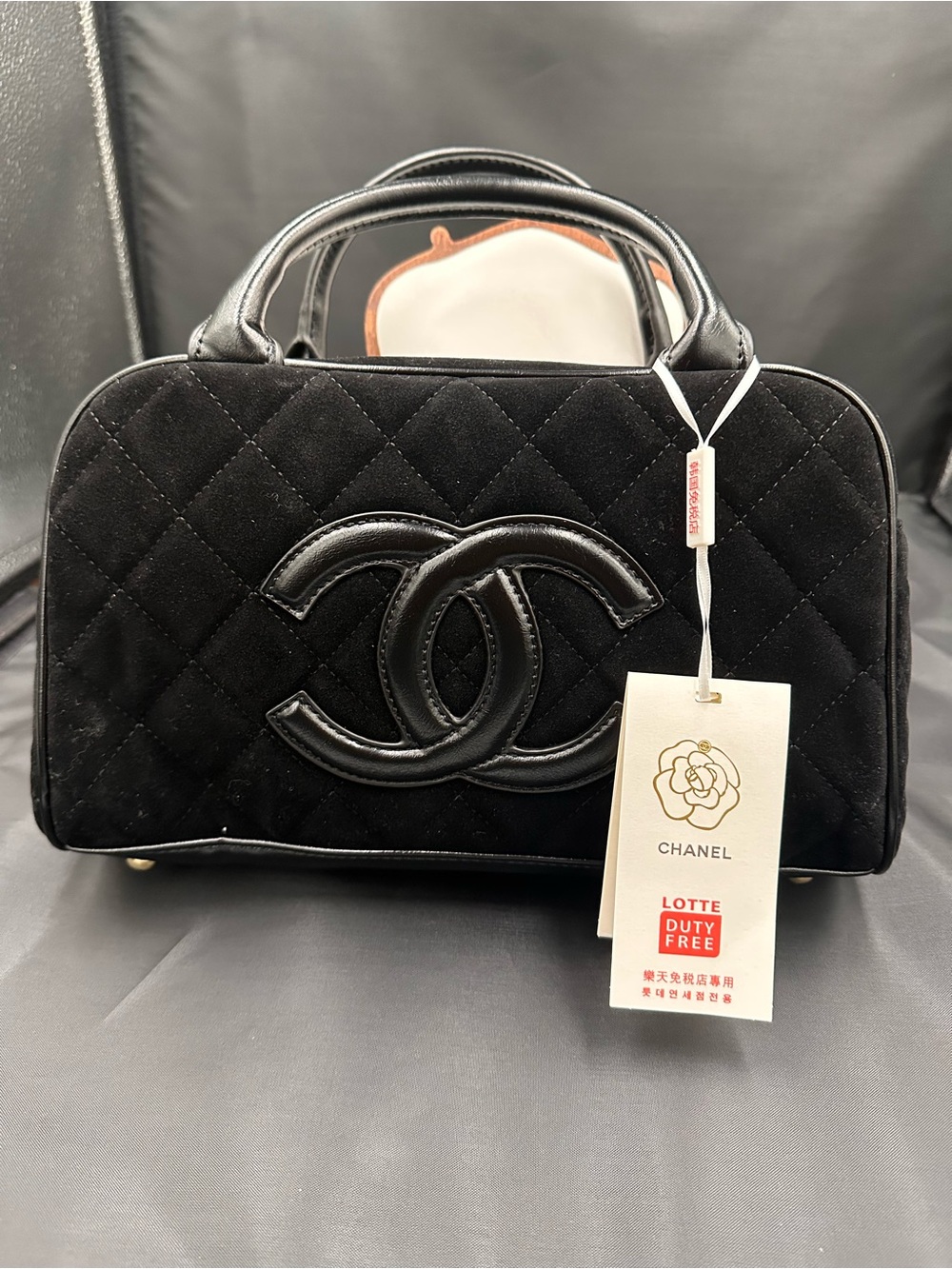 Black Quilted Top-Handle Women's Bag